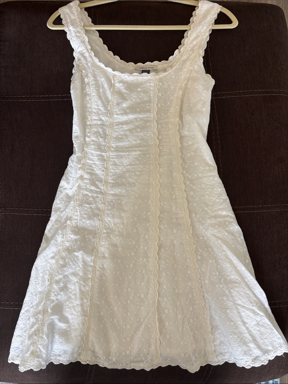 White Lace Dress with Corset Back